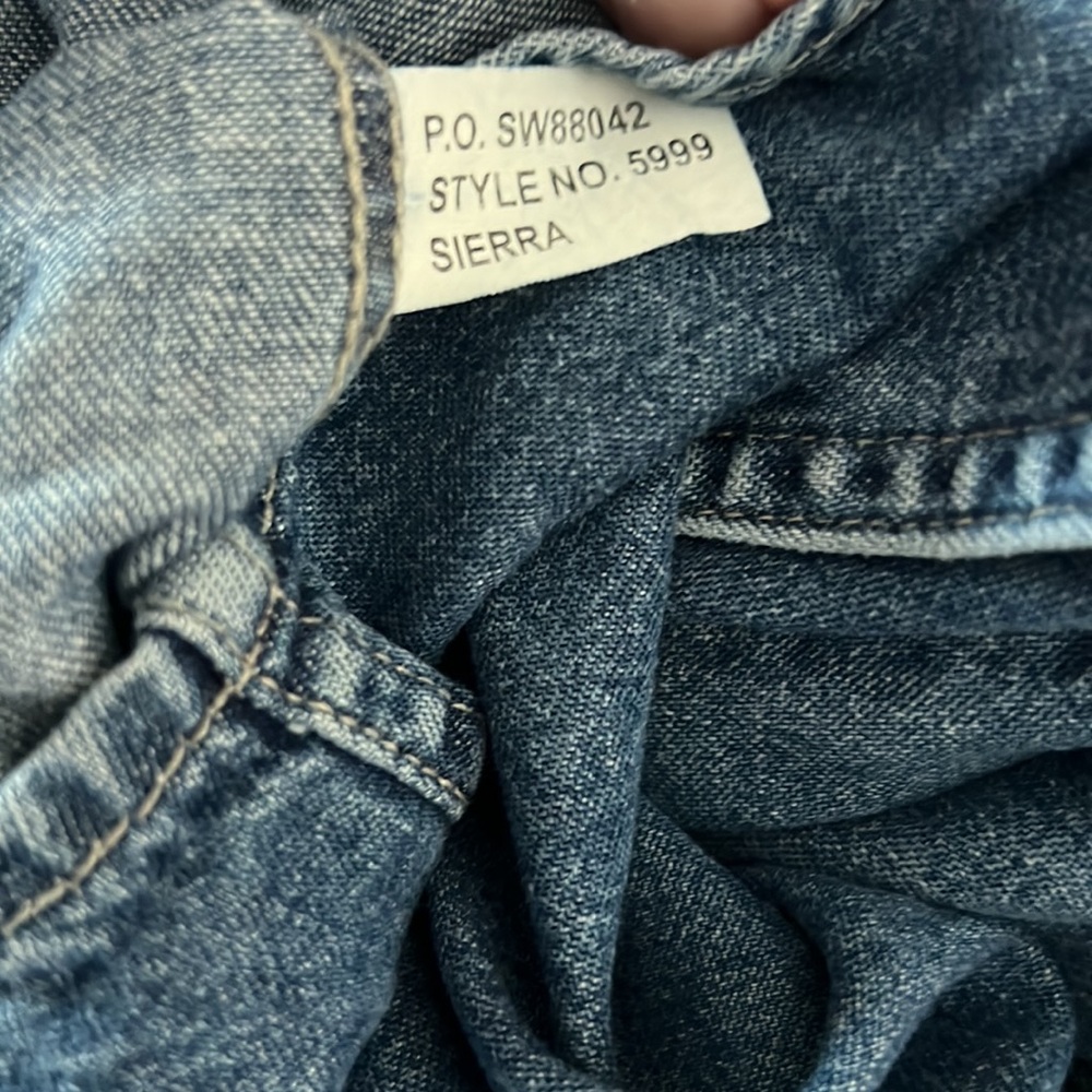 Vintage U.S. Olympics Swingster AT&T Proud Sponsor Men's Blue Denim Shirt XL - Picture 8 of 8